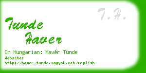 tunde haver business card