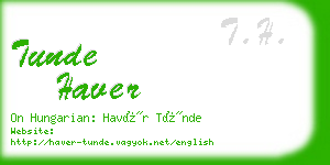 tunde haver business card